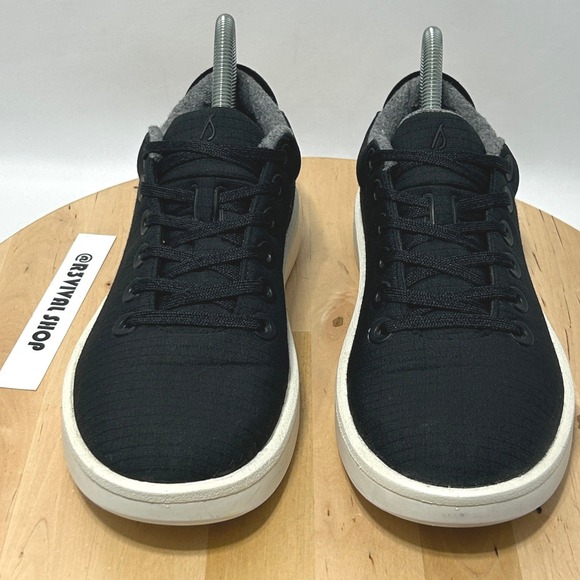 Allbirds Womens Wool Piper Woven Natural Black Low Top Sneaker - Size 9 - Picture 3 of 10